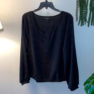 Blusa negra de vestir